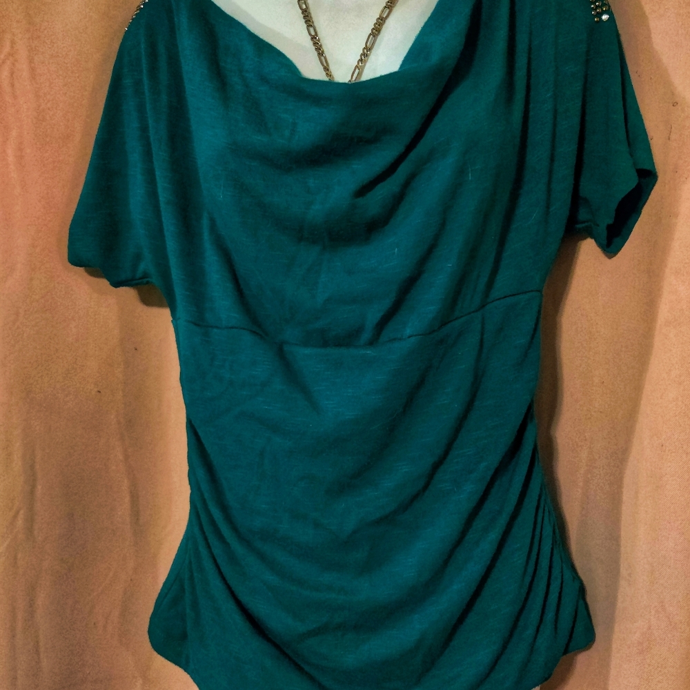 Ruched Rhinestone Top